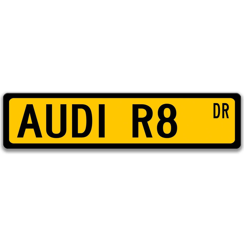 Audi R8 Metal Street Sign, Garage Sign, Auto Accessories - Designs by Linda Nee