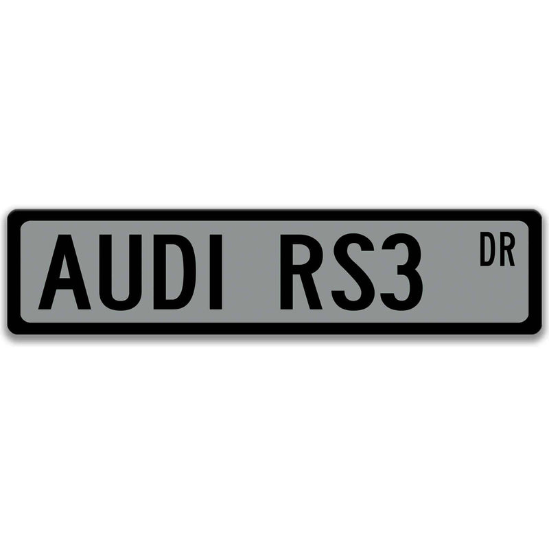 Audi RS3 Metal Street Sign, Garage Sign, Auto Accessories - Designs by Linda Nee