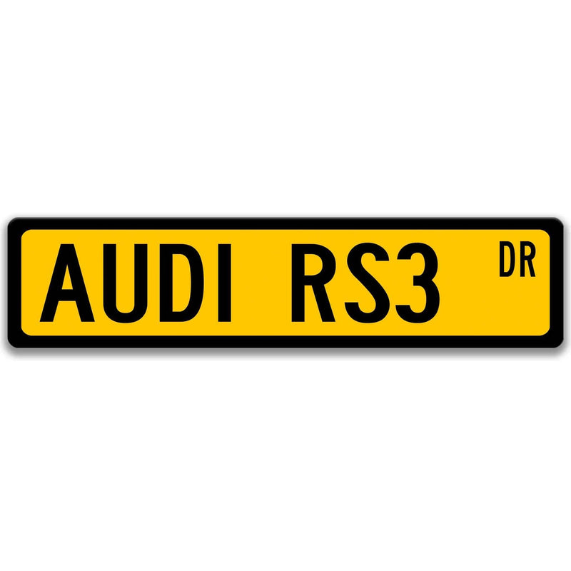 Audi RS3 Metal Street Sign, Garage Sign, Auto Accessories - Designs by Linda Nee