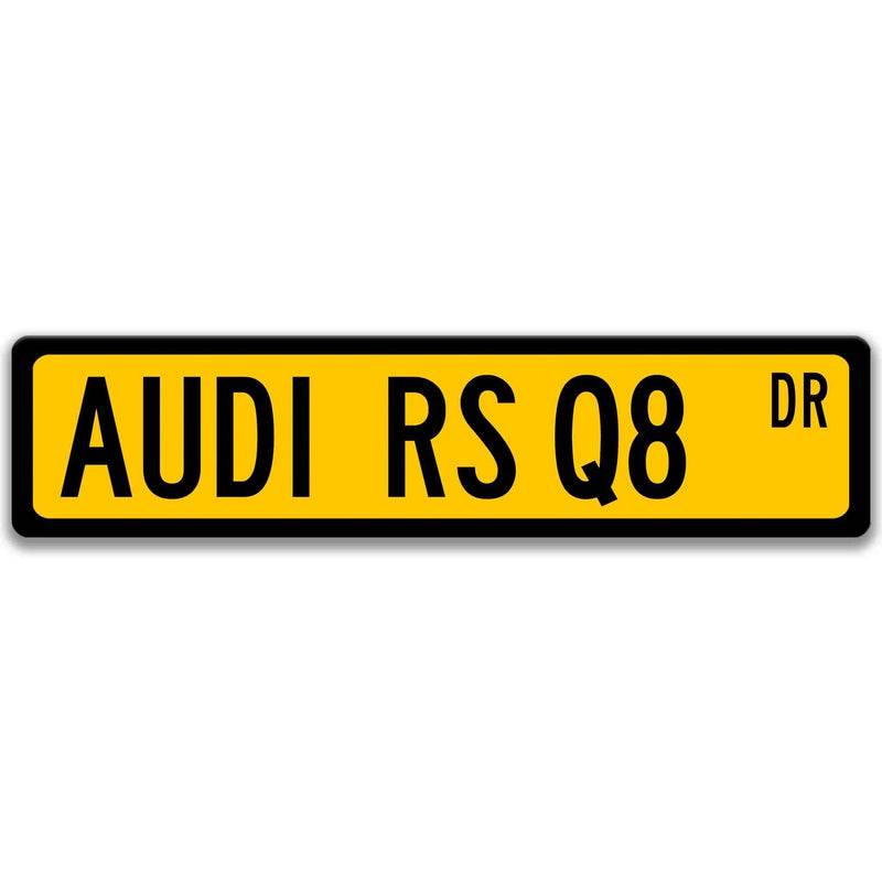 Audi RS Q8 Metal Street Sign, Garage Sign, Auto Accessories - Designs by Linda Nee