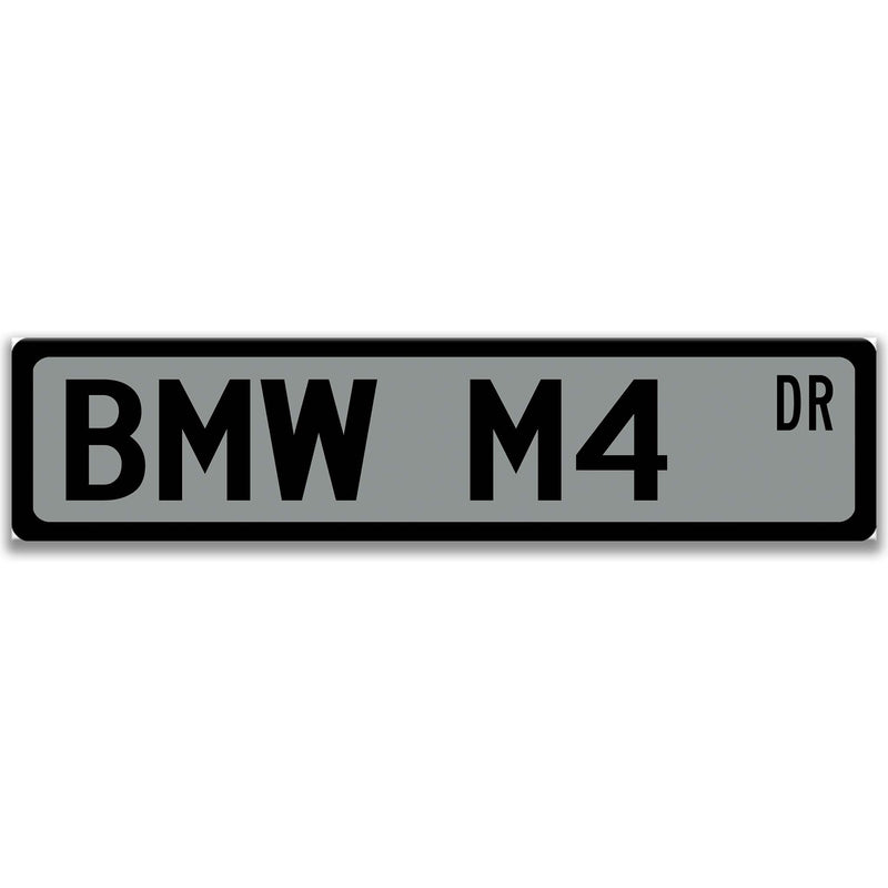 BMW M4 Metal Street Sign, Garage Sign, Auto Accessories - Designs by Linda Nee