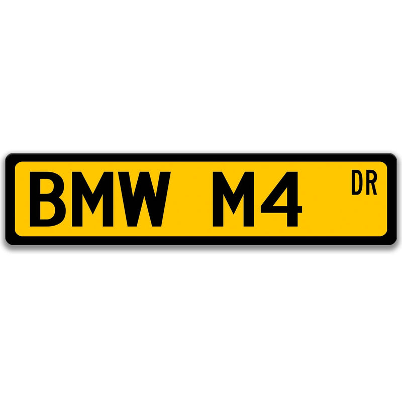 BMW M4 Metal Street Sign, Garage Sign, Auto Accessories - Designs by Linda Nee