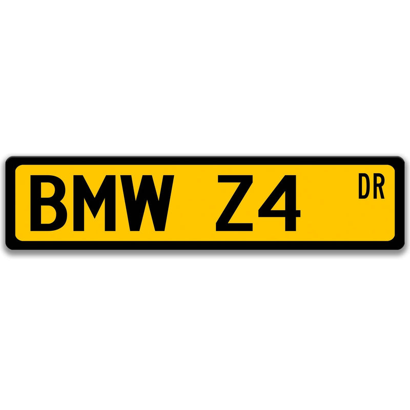 BMW Z4 Metal Street Sign, Garage Sign, Auto Accessories - Designs by Linda Nee