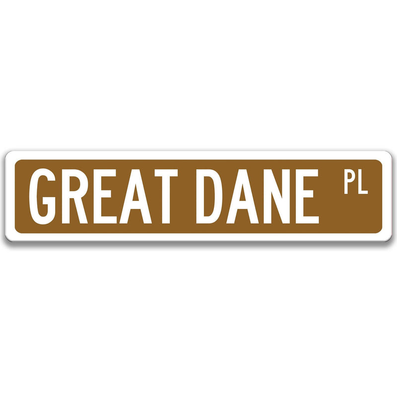 Great Dane Dog Metal Street Sign - Designs by Linda Nee