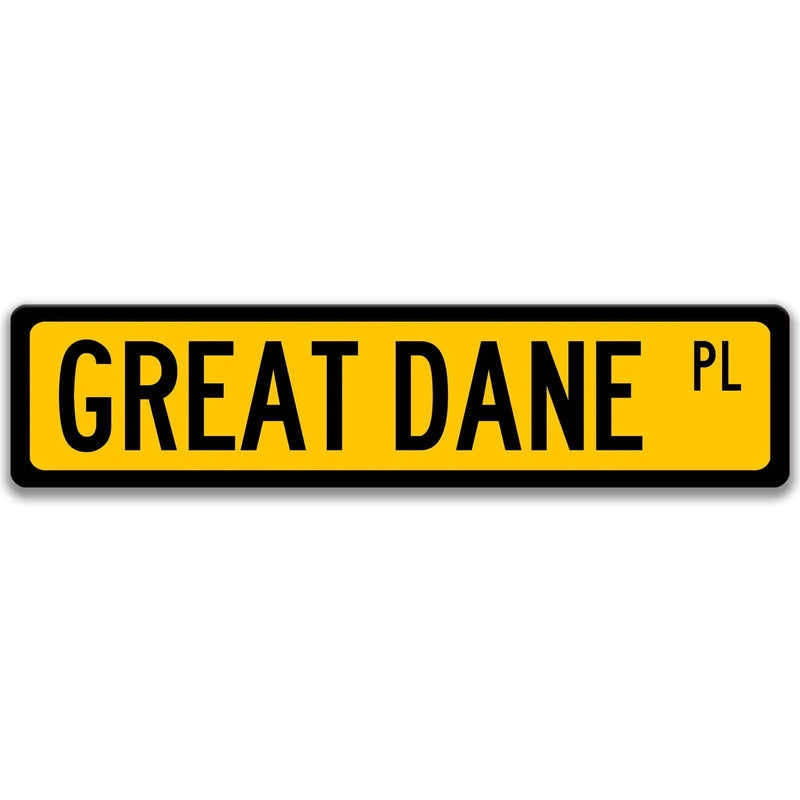 Great Dane Dog Metal Street Sign - Designs by Linda Nee