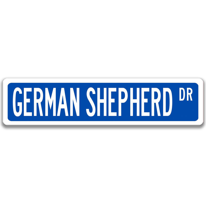 German Shepherd Dog Metal Street Sign - Designs by Linda Nee