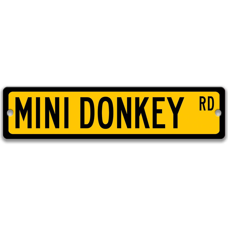 Mini Donkey Metal Street Sign - Designs by Linda Nee