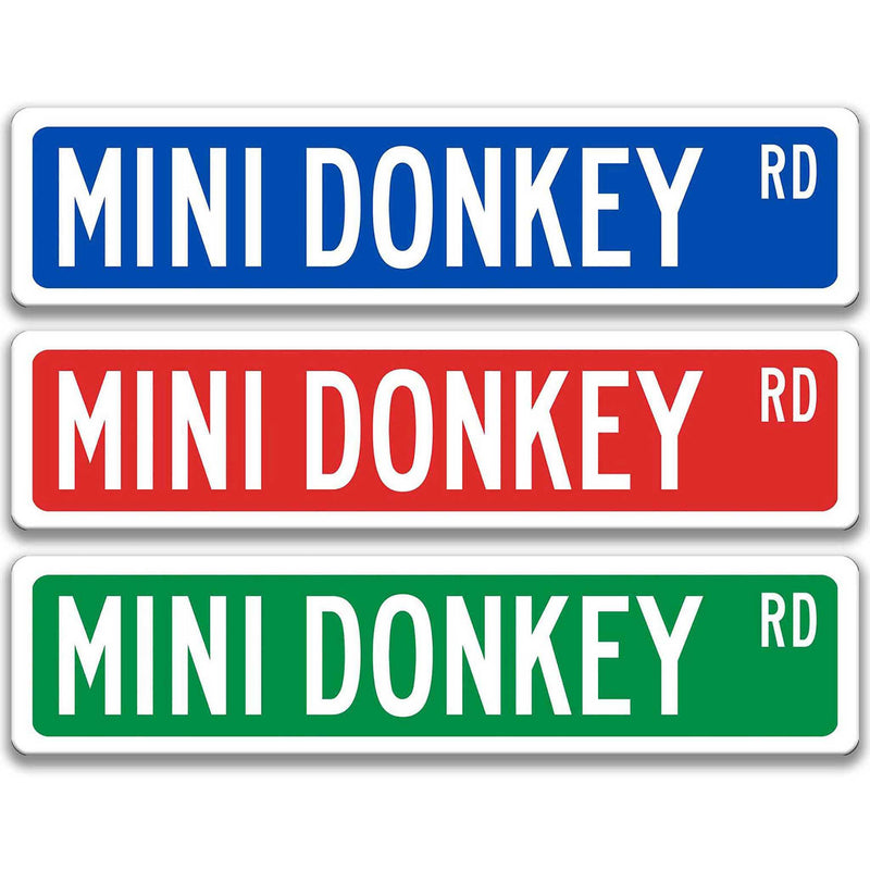 Mini Donkey Metal Street Sign - Designs by Linda Nee