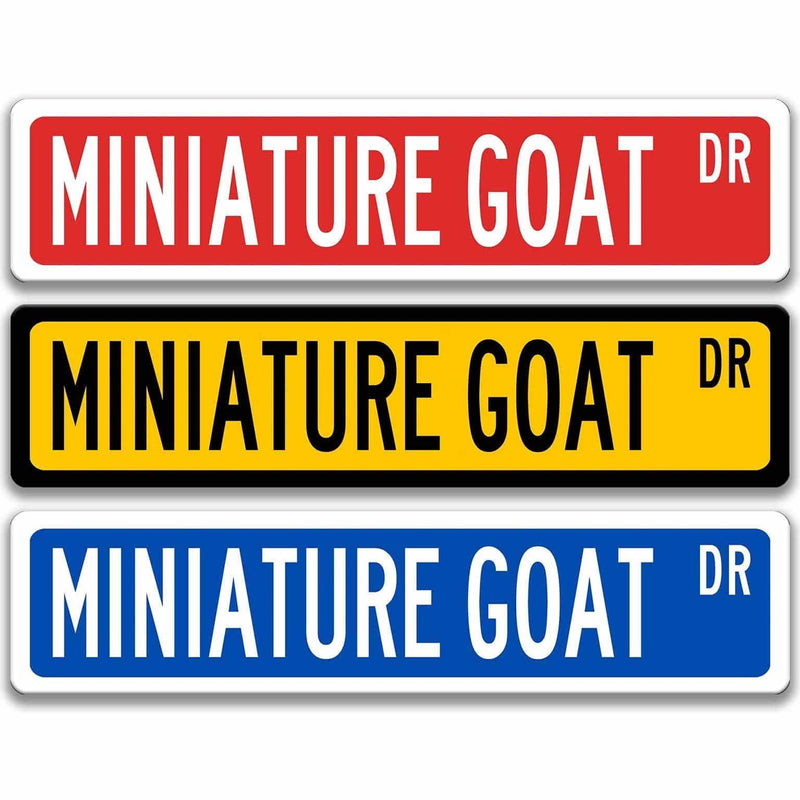 Miniature Goat Metal Street Sign - Designs by Linda Nee