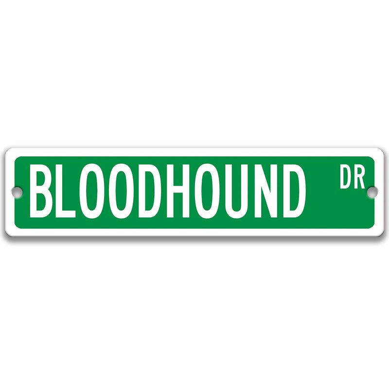 Bloodhound Dog Metal Street Sign - Designs by Linda Nee