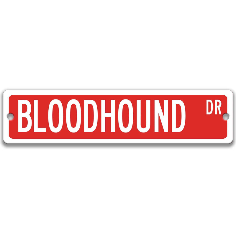 Bloodhound Dog Metal Street Sign - Designs by Linda Nee