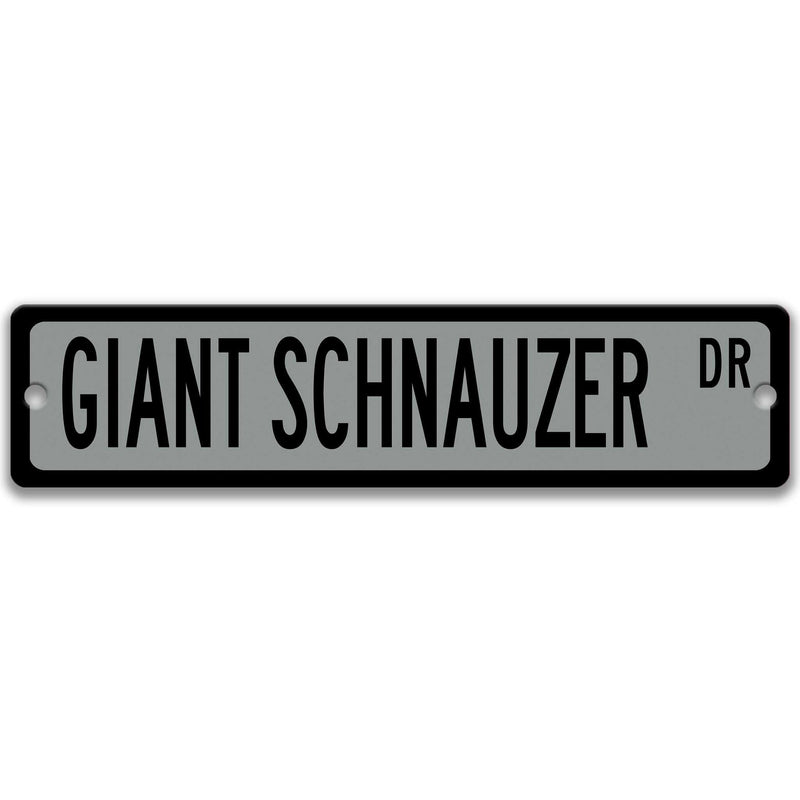 Giant Schnauzer Dog Metal Street Sign - Designs by Linda Nee