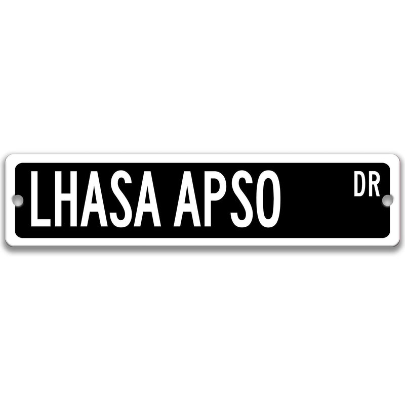 Lhasa Apso Dog Metal Street Sign - Designs by Linda Nee