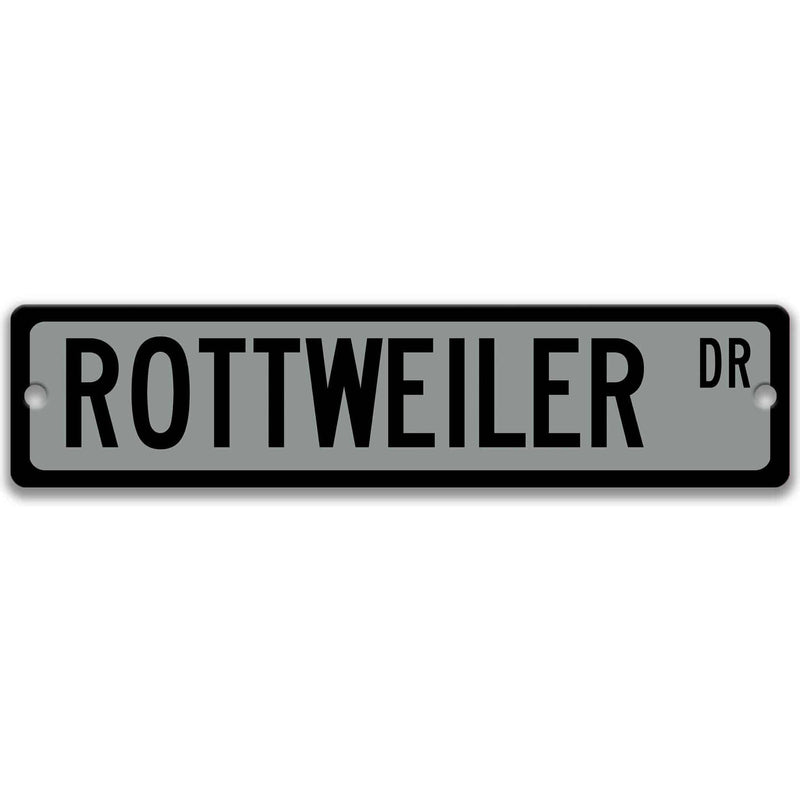 Rottweiler Dog Metal Street Sign - Designs by Linda Nee