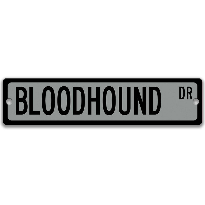 Bloodhound Dog Metal Street Sign - Designs by Linda Nee