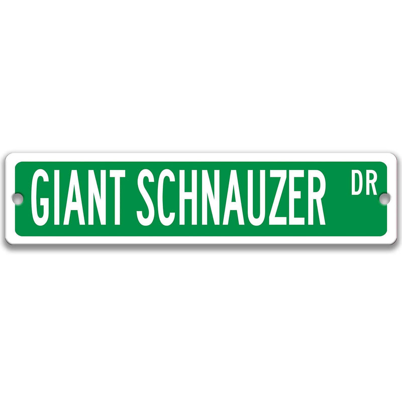 Giant Schnauzer Dog Metal Street Sign - Designs by Linda Nee