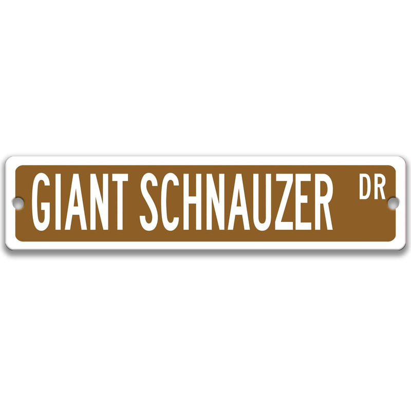 Giant Schnauzer Dog Metal Street Sign - Designs by Linda Nee