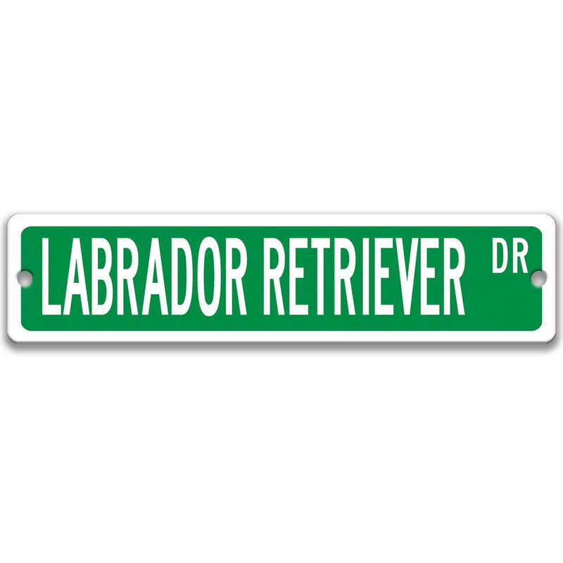 Labrador Retriever Dog Metal Street Sign - Designs by Linda Nee