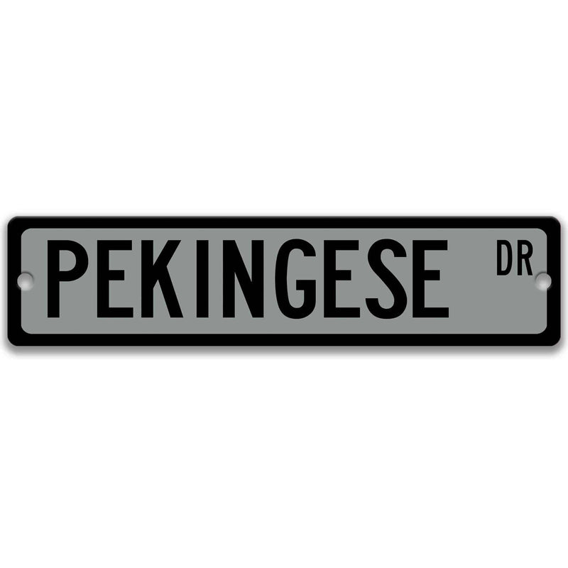 Pekingese Dog Metal Street Sign - Designs by Linda Nee