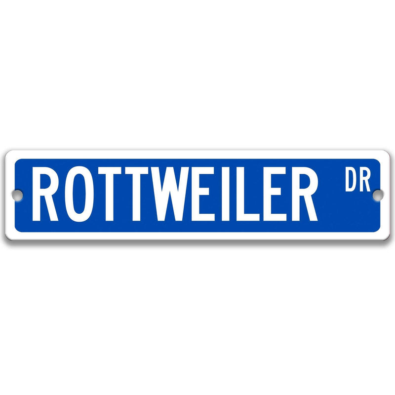 Rottweiler Dog Metal Street Sign - Designs by Linda Nee