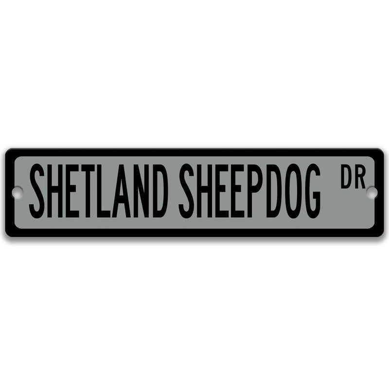 Shetland Sheepdog Metal Street Sign - Designs by Linda Nee