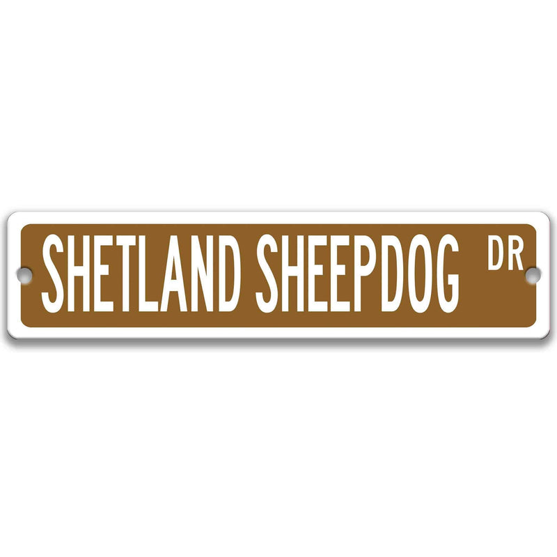 Shetland Sheepdog Metal Street Sign - Designs by Linda Nee