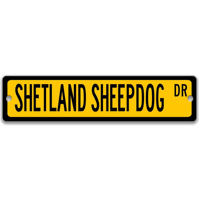 Shetland Sheepdog Metal Street Sign - Designs by Linda Nee