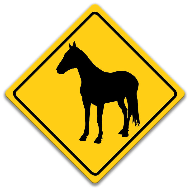 Horse Crossing Caution Sign - Designs by Linda Nee