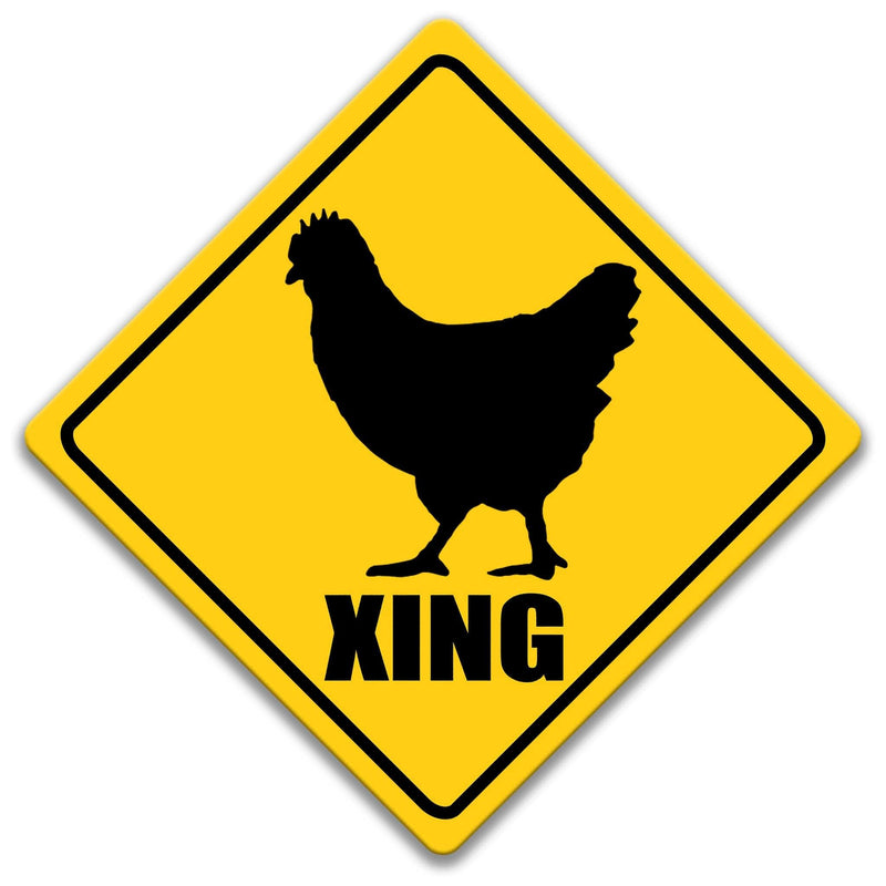 Chicken XING Caution Sign - Designs by Linda Nee