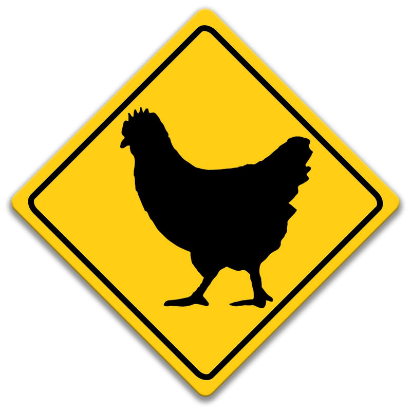 Chicken Crossing Caution Sign - Designs by Linda Nee