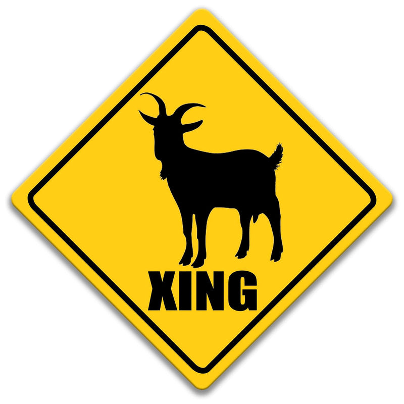 Goat XING Caution Sign - Designs by Linda Nee