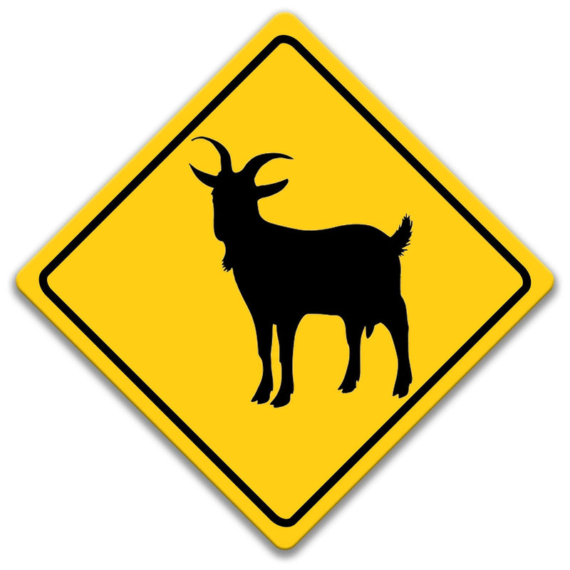 Goat Crossing Caution Sign - Designs by Linda Nee