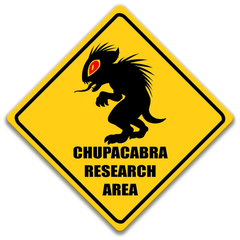 Chupacabra Research Area Sign - Designs by Linda Nee