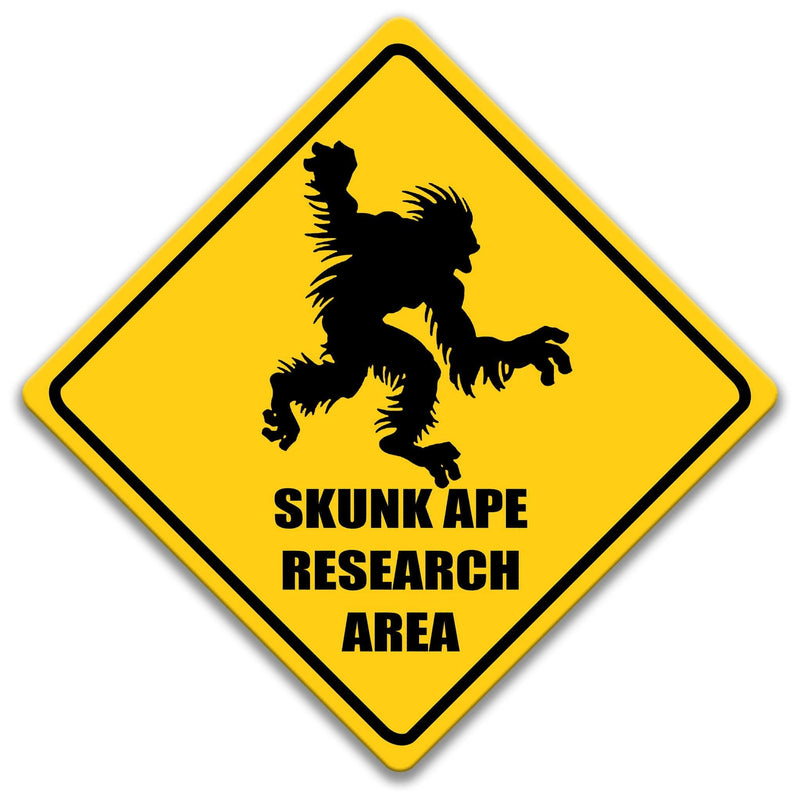 Skunk Ape Research Area Sign - Designs by Linda Nee