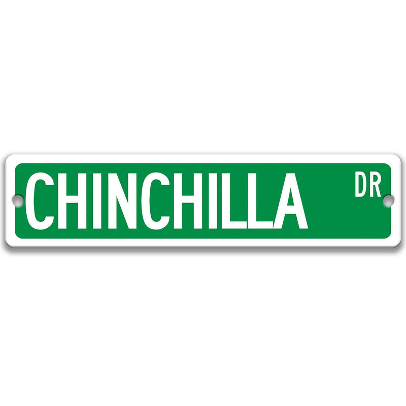 Chinchilla Metal Street Sign - Designs by Linda Nee