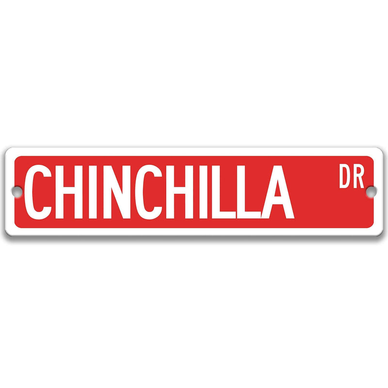 Chinchilla Metal Street Sign - Designs by Linda Nee