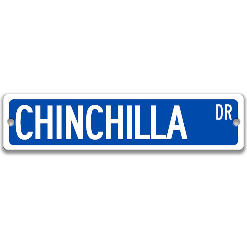 Chinchilla Metal Street Sign - Designs by Linda Nee