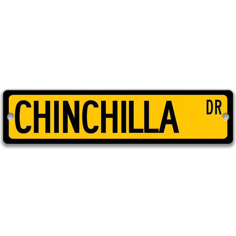 Chinchilla Metal Street Sign - Designs by Linda Nee