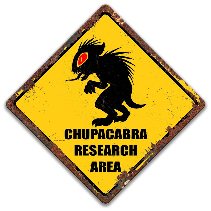 Chupacabra Research Area Sign - Designs by Linda Nee