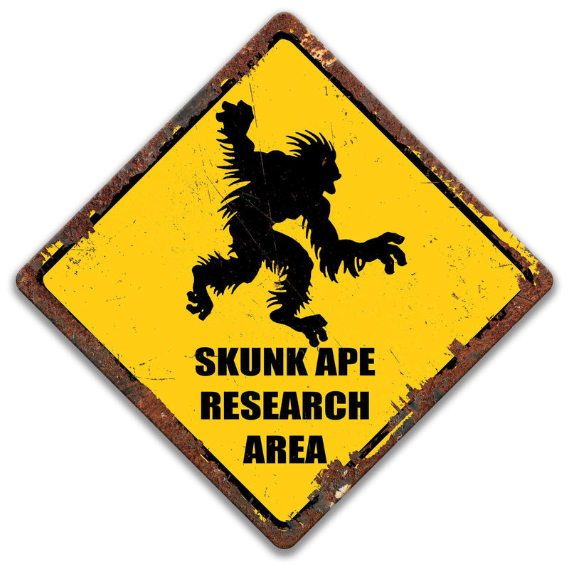 Skunk Ape Research Area Sign - Designs by Linda Nee