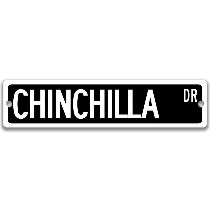 Chinchilla Metal Street Sign - Designs by Linda Nee