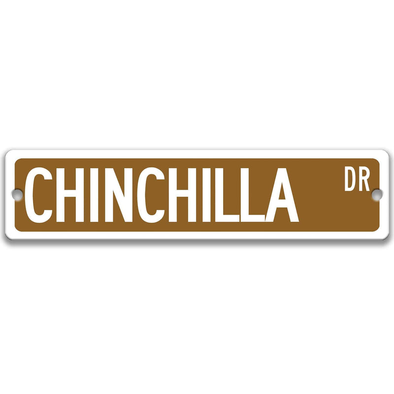 Chinchilla Metal Street Sign - Designs by Linda Nee