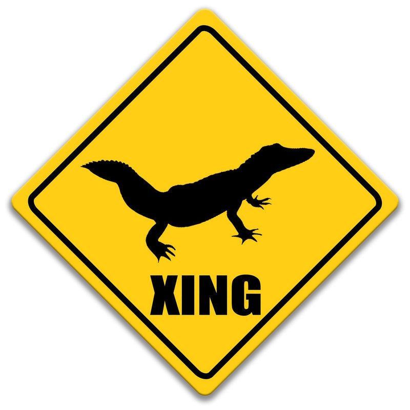 Alligator XING Caution Sign - Designs by Linda Nee