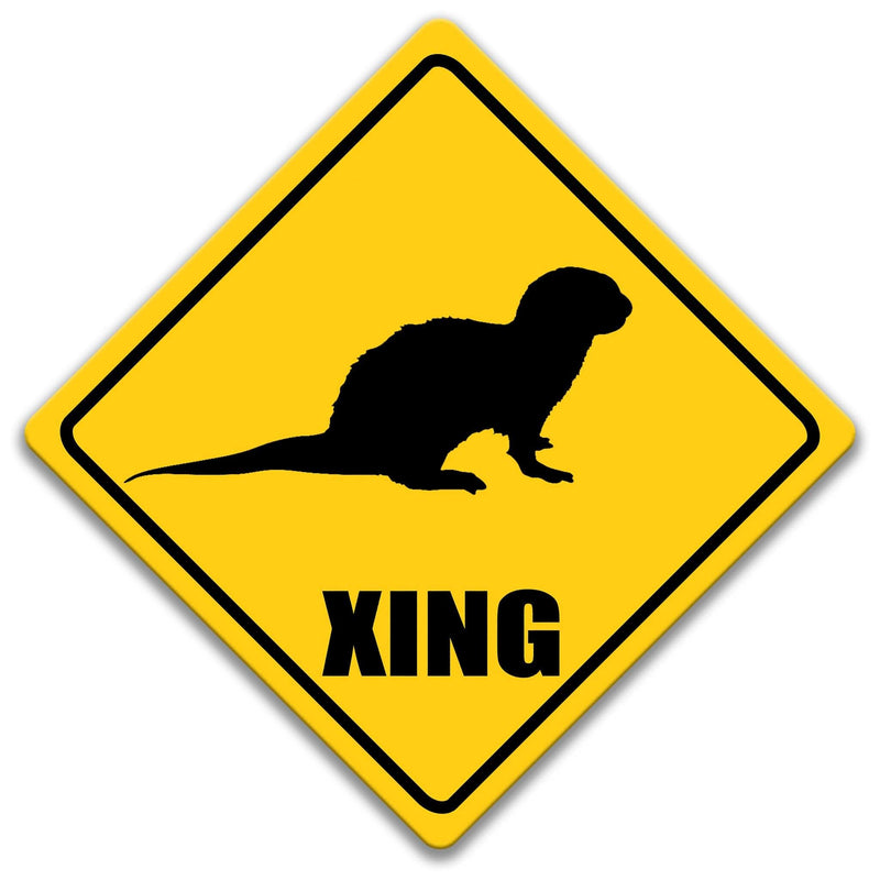 Otter XING Caution Sign - Designs by Linda Nee