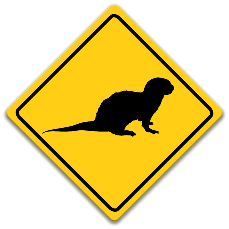 Otter Crossing Caution Sign - Designs by Linda Nee