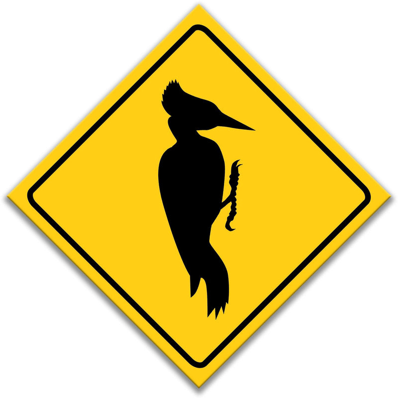 Woodpecker Crossing Caution Sign - Designs by Linda Nee