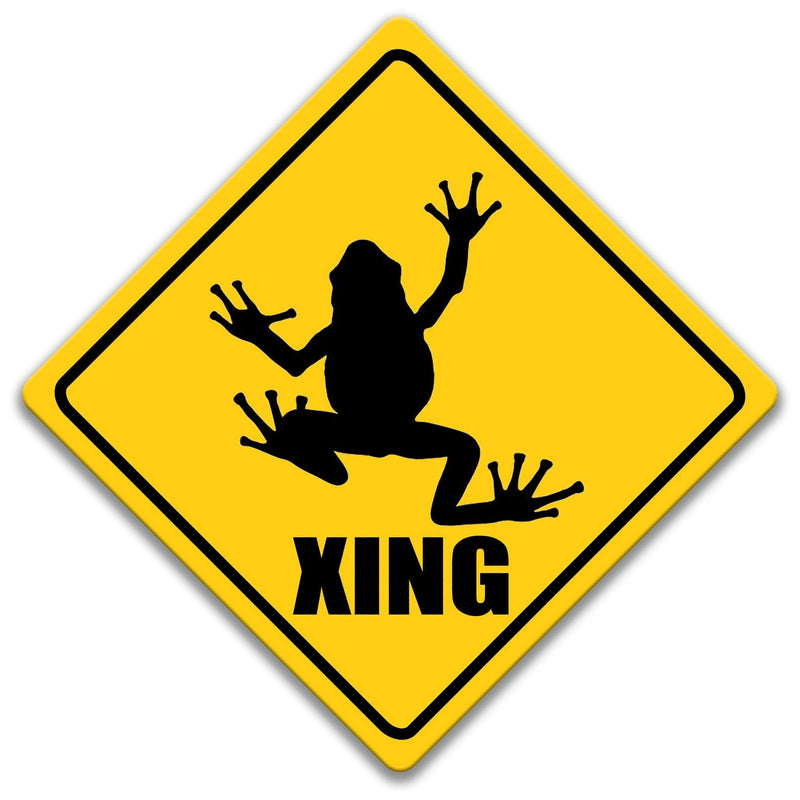 Poison Dart Frogs XING Caution Sign - Designs by Linda Nee