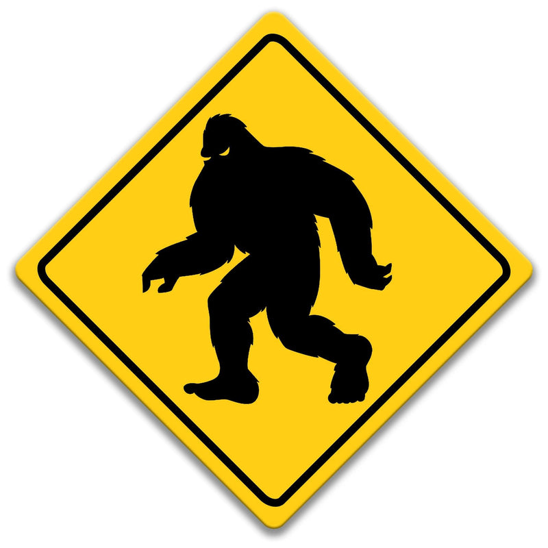 Abominable Snowman Caution Sign