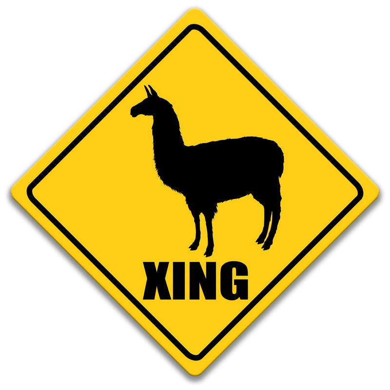 Alpaca XING Caution Sign - Designs by Linda Nee