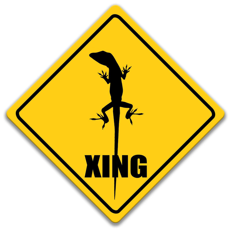 Anole XING Caution Sign - Designs by Linda Nee